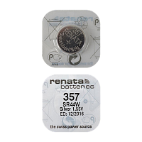 Батарейка Renata 357 (SR44W) Silver Oxide 1.55V (1/10/100)