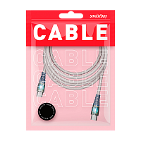 Кабель Smartbuy Type-C (m)-Type-C (m) 1м 3.0A нейлон серый