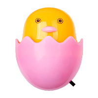 Ночник Camelion NL-176 "Цыпленок" 4LED 1W 220V в розетку желтый розовый (1/24/96)