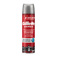 Гель для бритья Gillette Series нейтральный 200мл красный (1/6)
