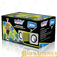Колонки 2.0 Smartbuy MINI 4W USB+Jack 3.5мм желтый (1/80)