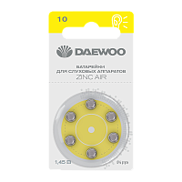 Батарейка Daewoo ZA10 BL6 Zinc Air 1.45V (6/60/600/3000)