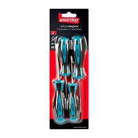 Набор отверток 4 штуки, шлицевые и крестовые, намагниченный наконечник, CR-V, Smartbuy Tools/32