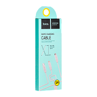 Кабель HOCO X1 USB (m)-2хType-C/Lightning/microUSB (m) 1м 2.4A ПВХ белый (1/30/300)