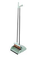 Щетка для пола Рыжий кот BROOM с совком зеленый