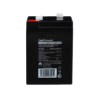 Аккумулятор свинцово-кислотный GoPower LA-660 6V 6Ah клеммы T1/ F1 в картонной упаковке (1/20)