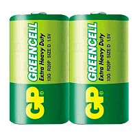 Батарейка GP GreenCell R20 D Shrink 2 Heavy Duty 1.5V (2/20/200)