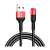 Кабель HOCO X26 USB (m)-Lightning (m) 1.0м 2.0A нейлон черный красный (1/30/300)