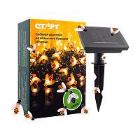 Фонарь садовый Старт Пчёлы 1W 20LED от солнечной батареи IP44 черный (1/24)