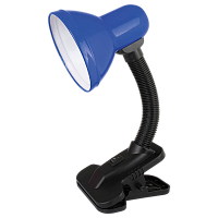 Светильник настольный Ultraflash UF-320 60W 230V E27 прищепка синий (1/42)