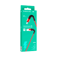 Кабель Borofone BX32 USB (m)-microUSB (m) 1.0м 2.4A нейлон красный (1/360)