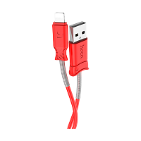 Кабель HOCO X24 USB (m)-Lightning (m) 1м 2.4A TPE красный (1/31/310)