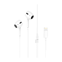 Наушники вставные HOCO M1 Max с микр. Lightning (m) белый (1/32/192)