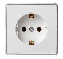 Розетка Smartbuy "Сириус" 1гн. 16A С/З пластик белый