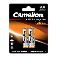 Аккумулятор бытовой Camelion HR6 AA BL2 NI-MH 2200mAh (2/24/384) 