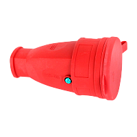 Розетка переносная Volsten Sb1-MZ Red 1гн. 16A С/З со шторкой каучук красный (1/10/100)