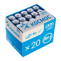 Батарейка Космос LR03 AAA BOX20 Alkaline 1.5V (20/640)
