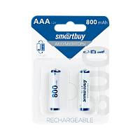 Аккумулятор бытовой Smartbuy HR03 AAA BL2 NI-MH 800mAh (2/24/240) 
