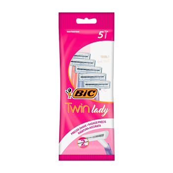 Бритва одноразовая BIC "Twin Lady" 2 лезвия 5шт. (1/20)