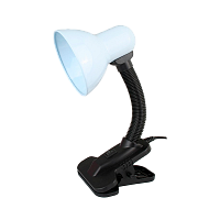 Светильник настольный Ultraflash UF-320 60W 230V E27 прищепка белый (1/42)