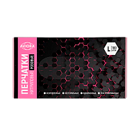 Перчатки Aviora L нитрил 100шт. розовый (1/10)