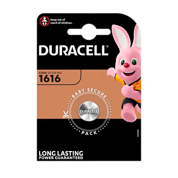 Батарейка Duracell CR1616 BL1 Lithium 3V (1/10/100) 