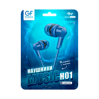 Наушники внутриканальные GFPower H01 с микр. синий (1/1000) 