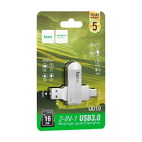 Флеш-накопитель HOCO Wise UD10 16GB USB3.0 Type-C (m) металл серебряный (1/25) 