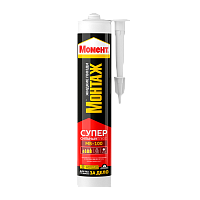 Монтажный клей Момент МВ-100 380г суперсильный Плюс белый (1/12)