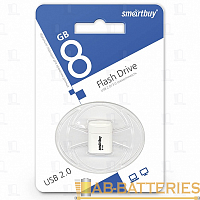 Флеш-накопитель Smartbuy Lara 8GB USB2.0 пластик белый