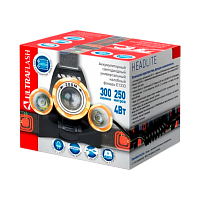 Фонарь налобный Ultraflash E1333 4W 2LED от аккумулятора IP20 4 режима золотой черный (1/50)