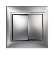 Выключатель Smartbuy "Венера" 2-клав.10A серебряный