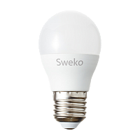 Лампа светодиодная Sweko G45 E27 15W 3000К 230V шар (1/5/100)