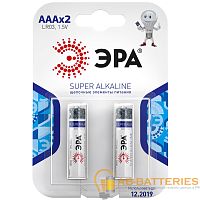 Батарейка ЭРА Super LR03 AAA BL2 Alkaline 1.5V (2/60/480/19200) 