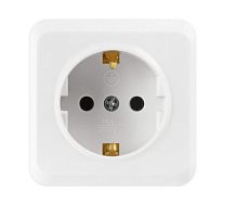 Розетка Smartbuy "Юпитер" 1гн. 16A С/З керамика белый
