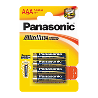 Батарейка Panasonic Alkaline power LR03 AAA BL4  1.5V PR (4/48/240) 