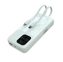 Внешний аккумулятор MORE CHOICE PB55-20 20000mAh 3.0A 22.5W 1USB+1Type-C+1microUSB со встр. кабелями