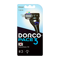 Бритва одноразовая DORCO "PACE3" 3 лезвия 3+1шт. (1/12)