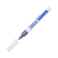 Маркер промышленный MunHwa PAINT MARKER PM-06 4.0мм нитрокраска серебряный (1/12/576) 