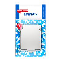 Розетка Smartbuy "Сатурн" 1гн. 16A С/З пластик с крышкой белый