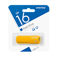 Флеш-накопитель Smartbuy Clue 16GB USB2.0 пластик желтый 