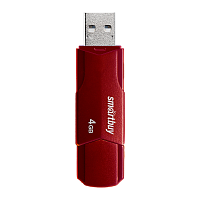 Флеш-накопитель Smartbuy Clue 4GB USB2.0 пластик бургунди