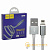 Кабель HOCO U40A USB (m)-Lightning (m) 1.0м 2.0A нейлон магнит серый (1/28/168)
