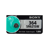 Батарейка Sony 364 (SR621SW) BL1 Silver Oxide 1.55V (10/100/1000) 