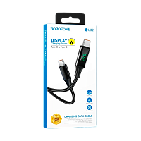 Кабель Borofone BU32 Type-C (m)-Type-C (m) 1.2м 3.0A 100W ткань PD,QC дисплей черный
