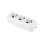 Колодка Toker 3R 3гн с/з белый индивидуальная упаковка (1/50)