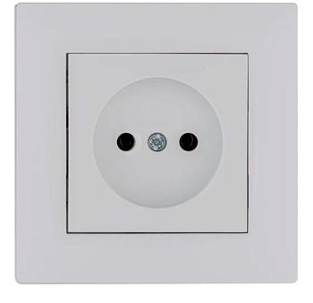 Розетка Makel KAREA RIZZ 1гн. 16A Б/З белый 88001022