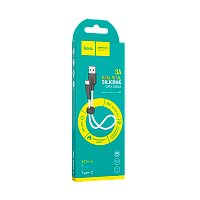 Кабель HOCO X21 Plus USB (m)-Type-C (m) 0.25м 2.4A силикон черный белый (1/30/300)