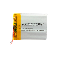 Аккумулятор ROBITON LP443442 3.7В 600mAh PK1 (1/250)