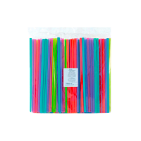 Трубочка, 8 х 240 мм, прямая, цветная, 250 шт/уп, AVIORA (1/24)